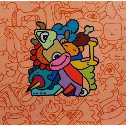 Painting Air Three by Hank China | Painting Pop-art Acrylic, Posca Pop icons