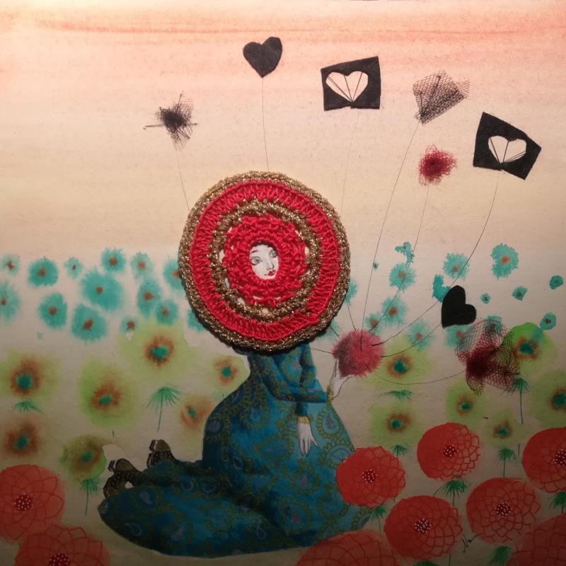 Painting Nutrire la sapienza by Nai | Painting Surrealism Society Nature Life style Acrylic Gluing