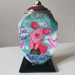 Sculpture Porcinet par Lemoine Mael | Sculpture Pop-art Acrylique, Graffiti Icones Pop