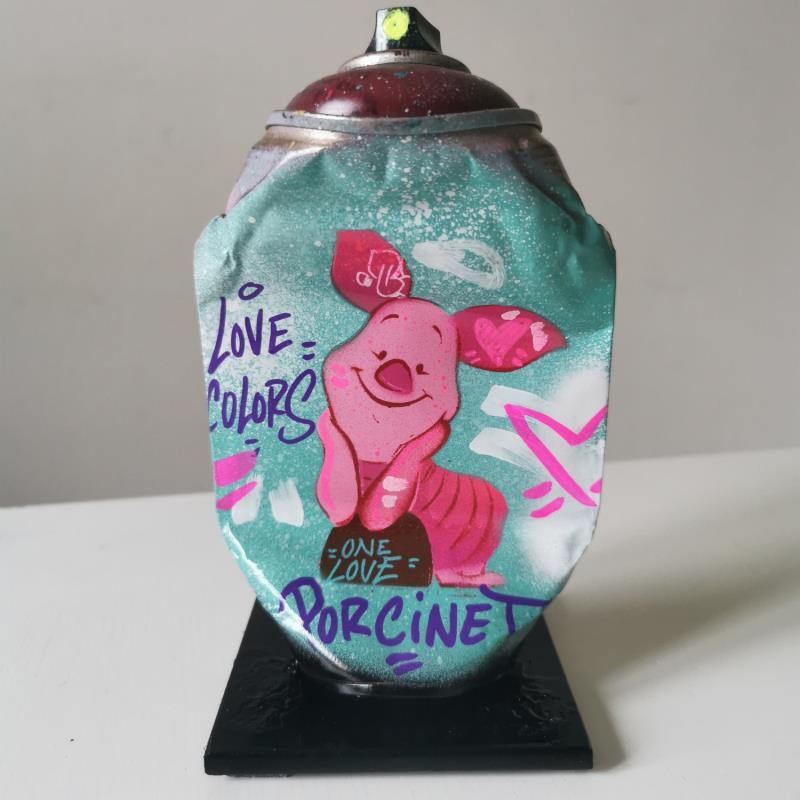 Sculpture Porcinet by Lemoine Mael | Sculpture Pop-art Pop icons Graffiti Acrylic