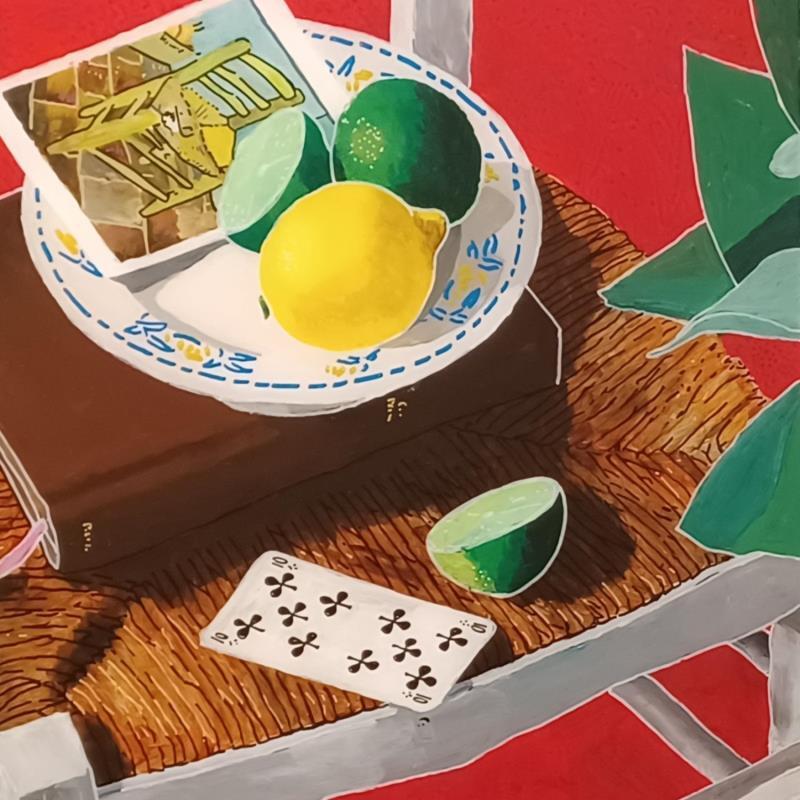 Pintura Les chaises por Auriol Philippe | Pintura Figurativo Naturalezas muertas Plexiglás Acrílico Posca