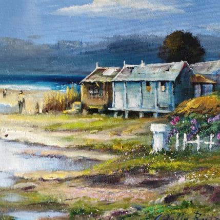 Peinture Antiguas casetas par Cabello Ruiz Jose | Tableau Impressionnisme Huile Paysages