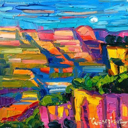 Painting Sunrise on Verdon by Georgieva Vanya | Painting Figurative Oil Landscapes, Pop icons