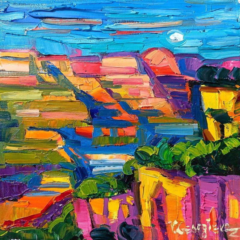 Peinture Sunrise on Verdon par Georgieva Vanya | Tableau Figuratif Paysages Huile