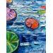 Painting Water lilies reflections by Georgieva Vanya | Painting Figurative Landscapes Oil