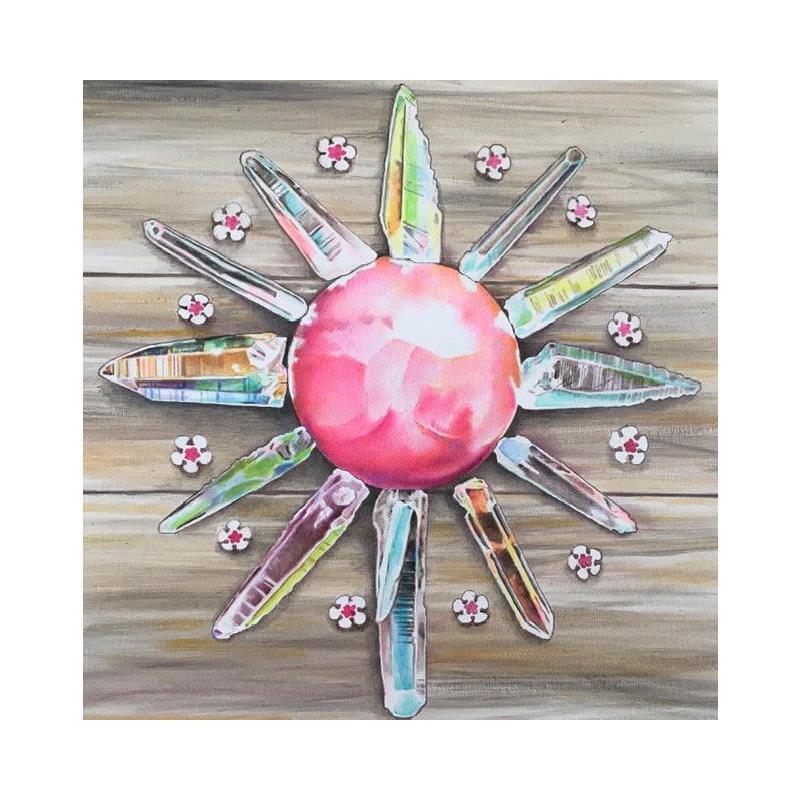 Gemälde Mandala von Tchirieff Katia | Gemälde Figurativ Stillleben Öl