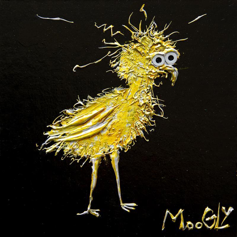 Peinture Luminus par Moogly | Tableau Art Singulier Animaux Carton Acrylique Résine Pigments