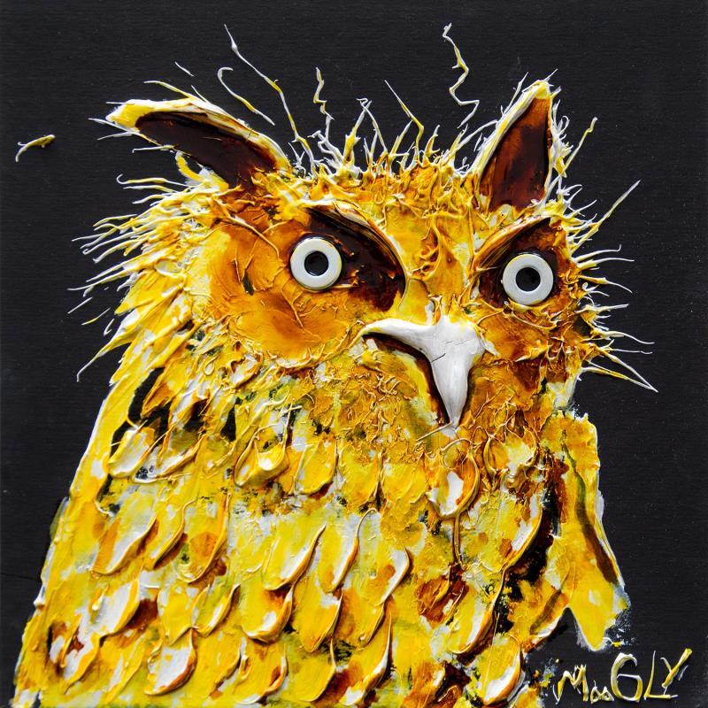 Peinture Irritablus par Moogly | Tableau Art Singulier Animaux Carton Acrylique Résine Pigments
