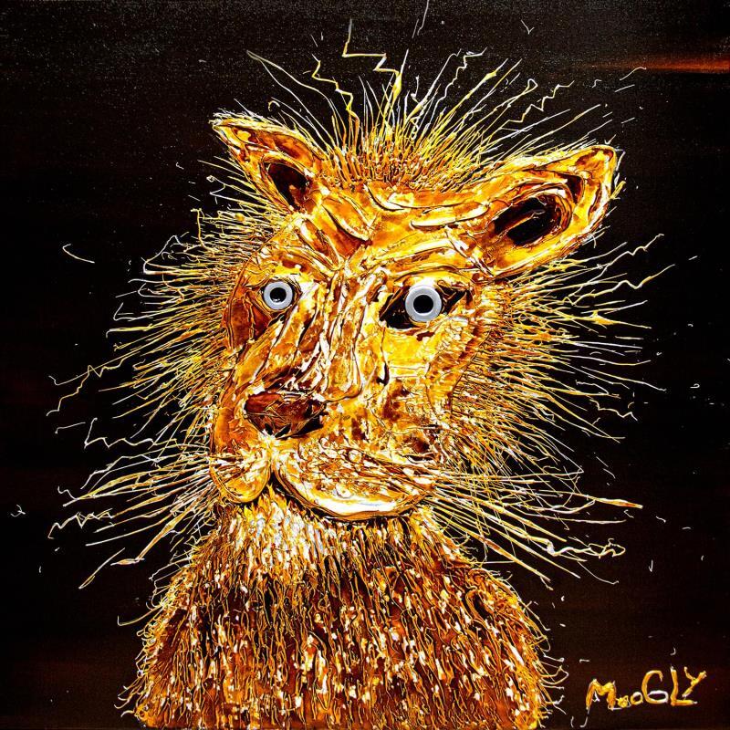 Peinture Maestrus par Moogly | Tableau Art Singulier Animaux Carton Acrylique Résine Pigments