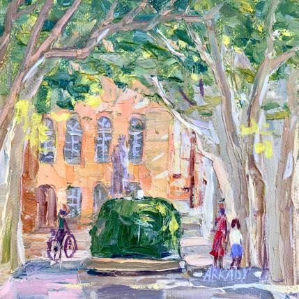 Peinture La belle fontaine  par Arkady | Tableau Figuratif Huile