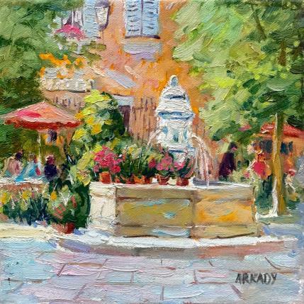 Peinture Les Trois Ormeaux par Arkady | Tableau Figuratif Huile