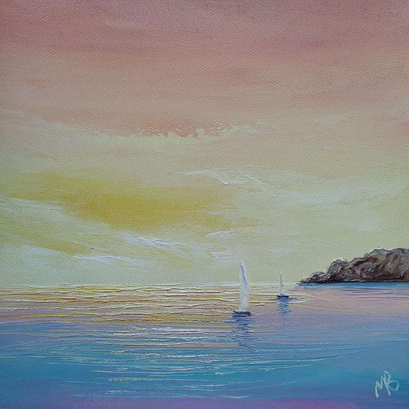 Painting Sobriété coloré by Blandin Magali | Painting Figurative Landscapes Oil