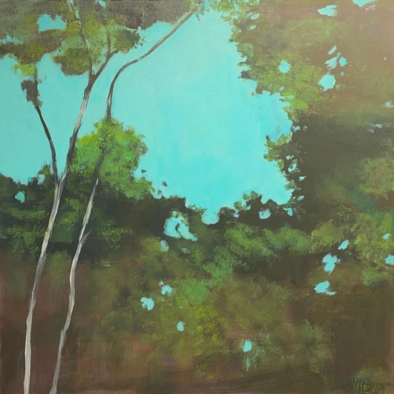 Peinture Sous les branchages par Fièvre Véronique | Tableau Figuratif Acrylique