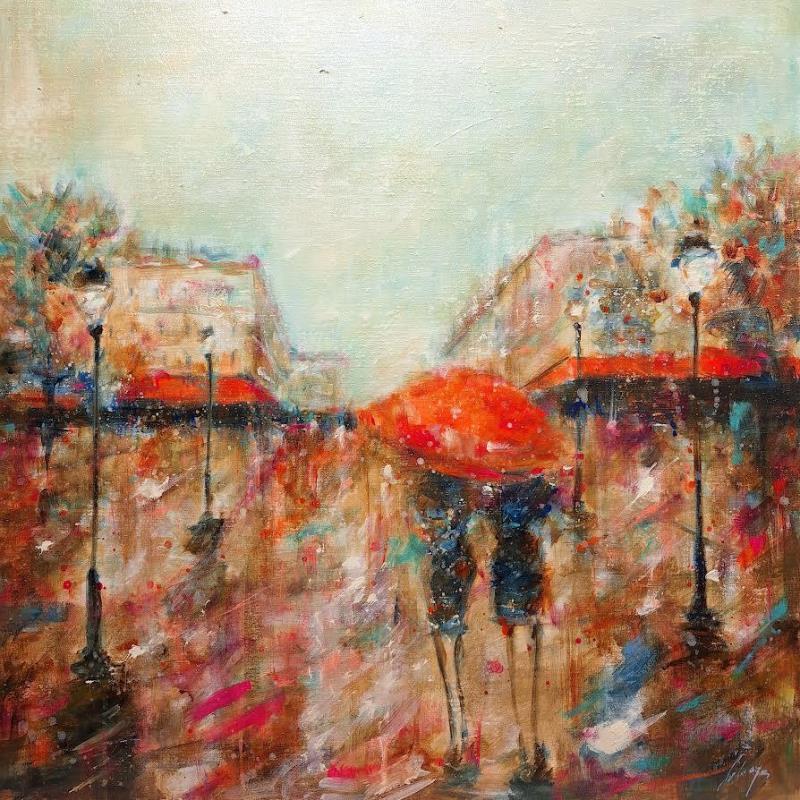 Painting Mon Amour by Solveiga | Painting Acrylic