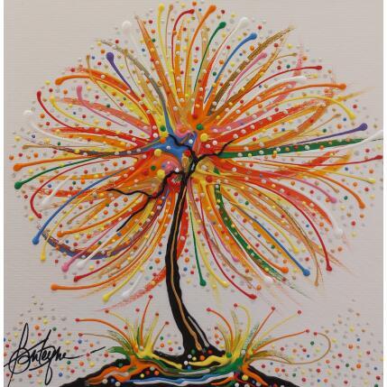 Peinture L'Arbre aux Mille Bonheurs par Fonteyne David | Tableau Figuratif Acrylique