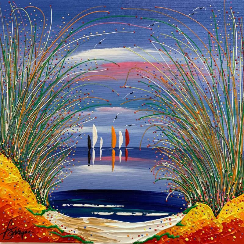 Painting C'est ton joli chemin by Fonteyne David | Painting Figurative Marine Acrylic