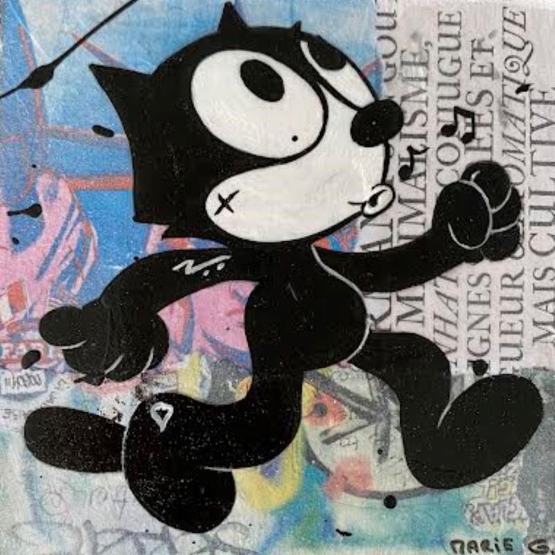 Painting F1 promenade en chanson by Marie G.  | Painting Pop-art Pop icons Wood Acrylic Gluing