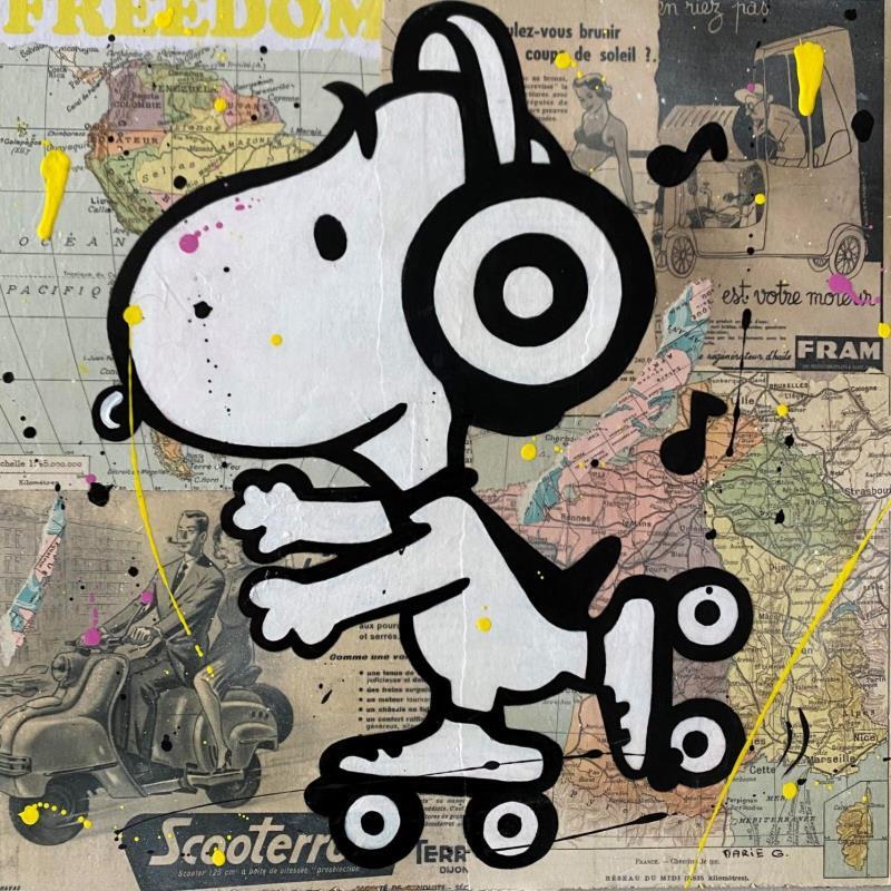 Painting F4 balade en musique by Marie G.  | Painting Pop-art Pop icons Wood Acrylic Gluing