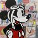 Peinture F4 Mickey aviateur par Marie G.  | Tableau Pop-art Icones Pop Bois Acrylique Collage