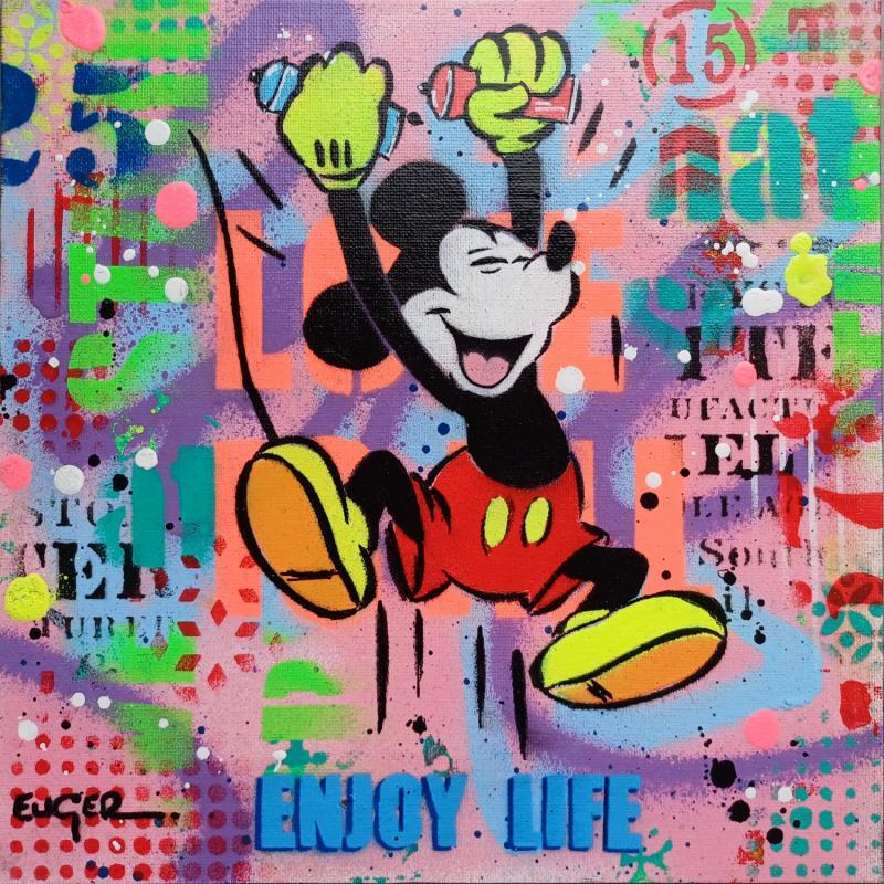 Painting ENJOY LIFE by Euger Philippe | Painting Pop-art Pop icons Acrylic Gluing
