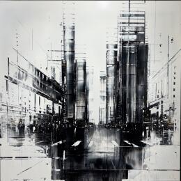 Painting Millenium by Rey Julien | Painting Figurative Gold leaf