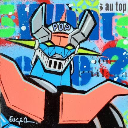 Peinture POP MAZINGER Z par Euger Philippe | Tableau Pop-art Acrylique, Carton, Collage Icones Pop