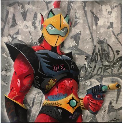 Peinture Actarus par Lemoine Mael | Tableau Pop-art Acrylique, Graffiti Icones Pop