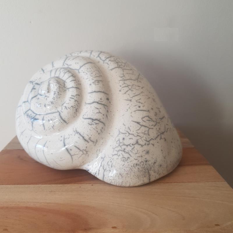 Sculpture Escargot raku par Escoffier Odile | Sculpture Figuratif Animaux Raku