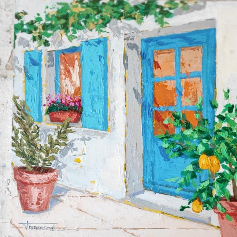 Painting LUZ EN EL LIMONERO by Escobar Francesca | Painting Figurative Still-life Wood Acrylic