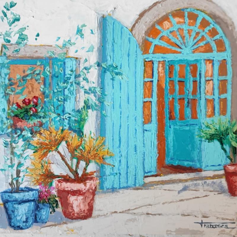 Peinture ENTRADA par Escobar Francesca | Tableau Figuratif Urbain Bois Acrylique