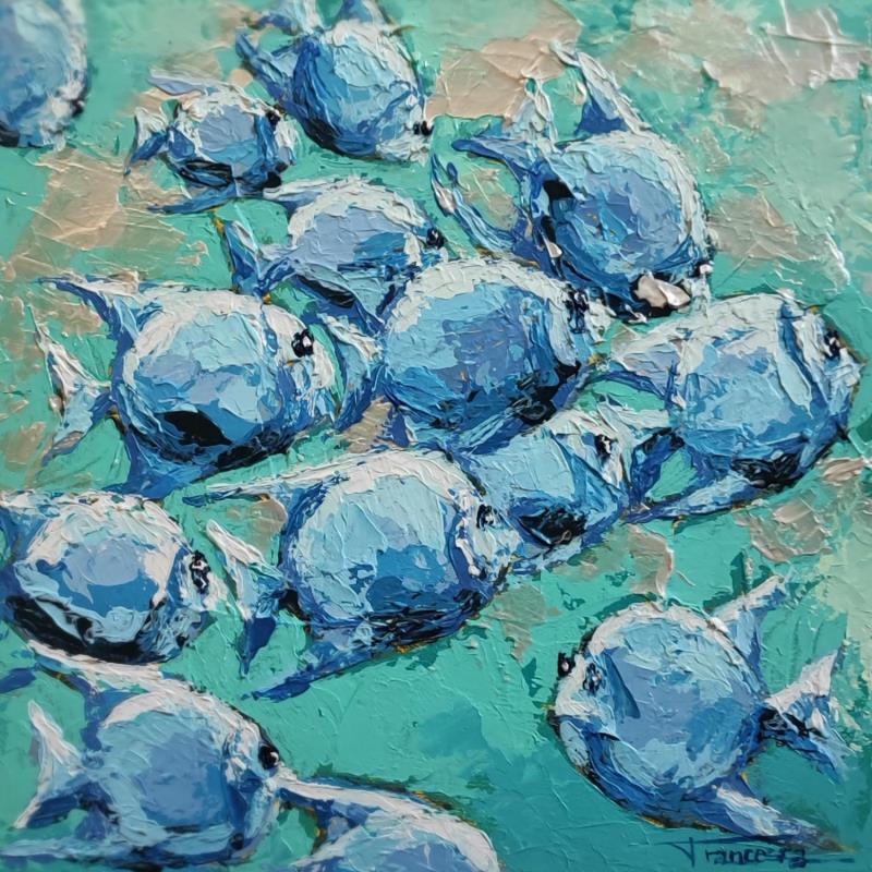 Peinture LOS PECES par Escobar Francesca | Tableau Figuratif Marine Bois Acrylique