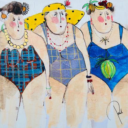 Peinture Marie Charlotte Chantal Josephine par Colombo Cécile | Tableau Art naïf Acrylique, Aquarelle, Collage, Encre, Pastel Portraits