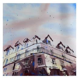 Peinture Architectures de Paris par Bailly Kévin  | Tableau Figuratif Aquarelle, Encre Architecture, Urbain