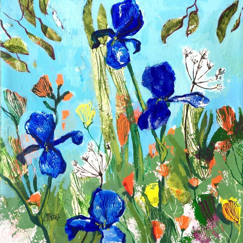 Painting Le jardin de Mathurin by Bertre Flandrin Marie-Liesse | Painting Figurative Nature Acrylic