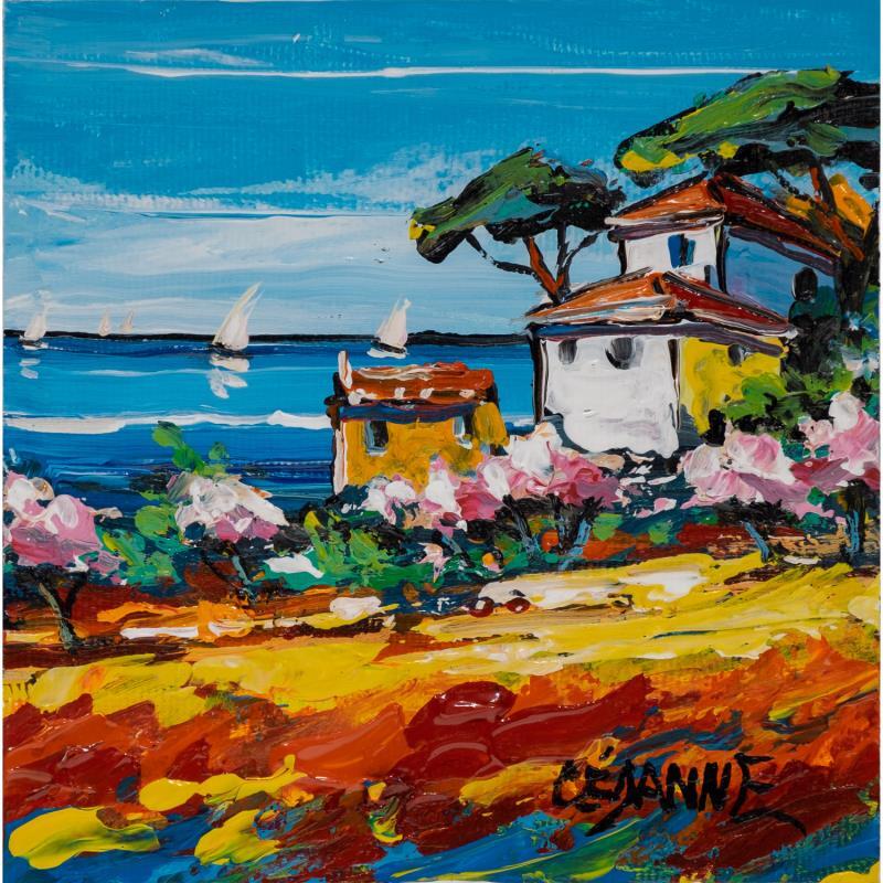 Painting La Méditerranée au printemps by Cédanne | Painting Figurative Landscapes Marine Oil Acrylic