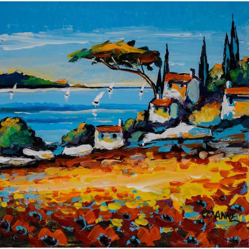 Pintura En bordure de la Méditerranée por Cédanne | Pintura Figurativo Paisajes Marine Aceite Acrílico