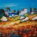 Painting Panorama coloré by Cédanne | Painting Figurative Landscapes Marine Oil Acrylic