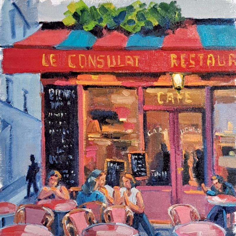 Peinture La terrasse du Consulat par Aliamus Béatrice  | Tableau Figuratif Scènes de vie Huile