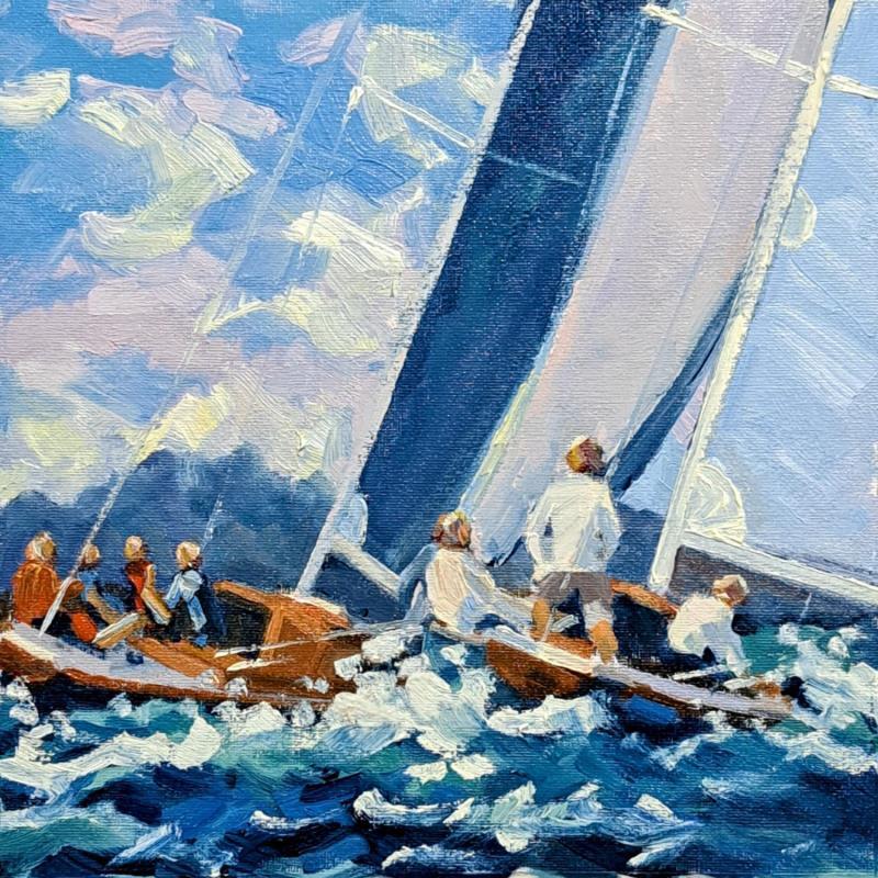 Peinture Jolie brise  par Aliamus Béatrice  | Tableau Figuratif Marine Sport Huile
