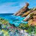 Painting Calanque de Figuerolles, La Ciotat by Rey Ewa | Painting Figurative Landscapes Acrylic
