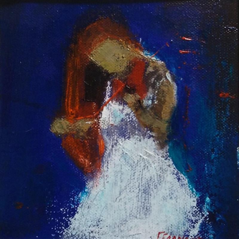 Painting la robe blanche by Fernando | Painting Figurative Marine Oil