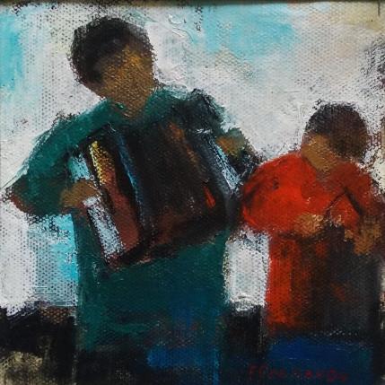 Painting Partage-7 by Fernando | Painting Figurative Oil Life style, Music