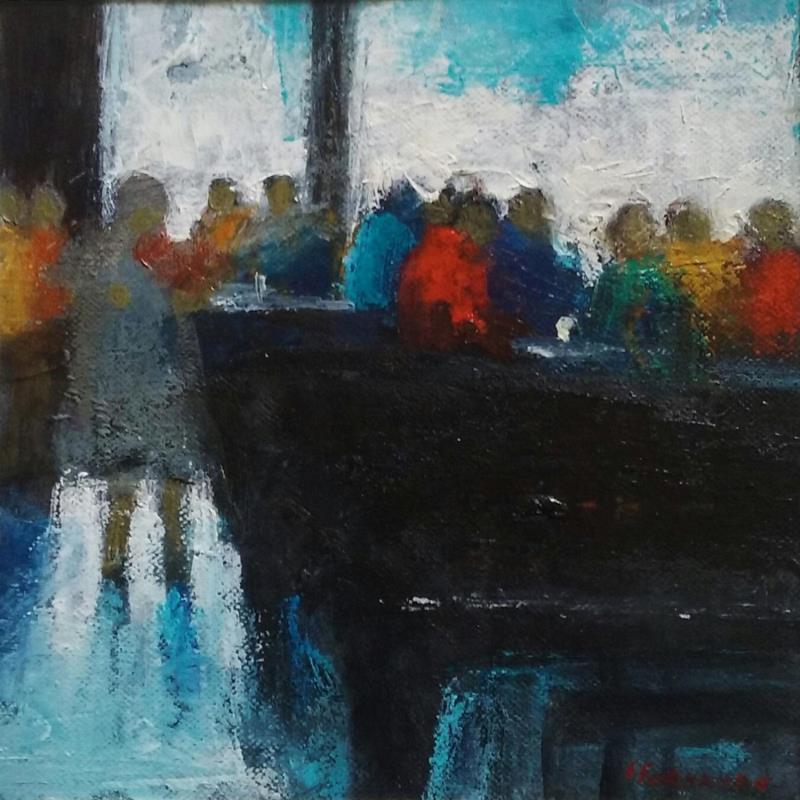 Painting Jeune violoniste by Fernando | Painting Figurative Music Life style Oil