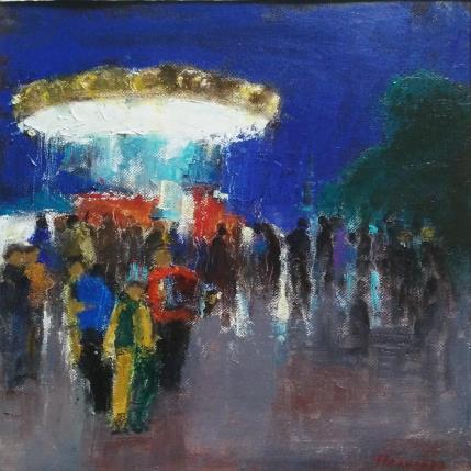 Painting Le roi de la fête by Fernando | Painting Figurative Oil Landscapes, Society