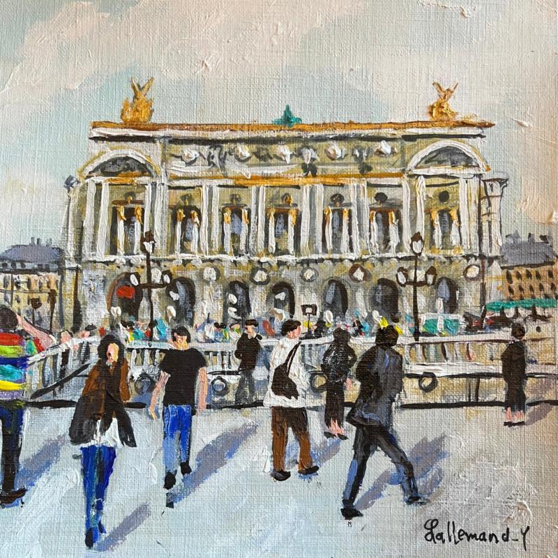 Peinture Opéra Garnier par Lallemand Yves | Tableau Figuratif Urbain Acrylique