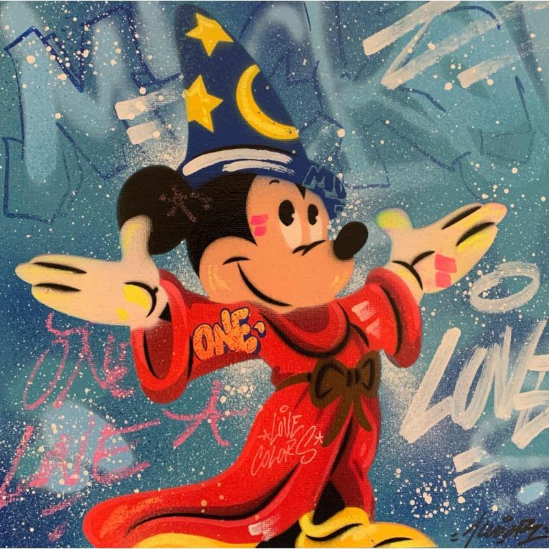 Peinture Mickey par Lemoine Mael | Tableau Pop-art Icones Pop Graffiti Acrylique