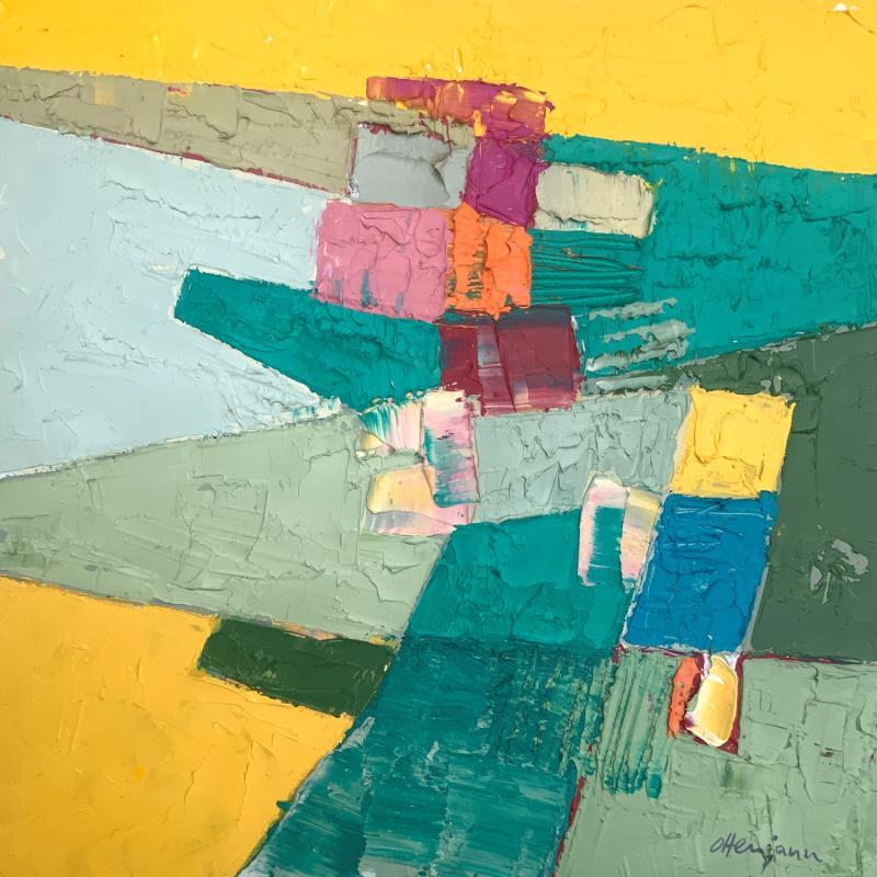 Peinture Mon for intérieur par Ottenjann Andrea | Tableau Abstrait Paysages Huile