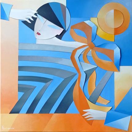 Pintura Haute-Couture por Gustavsen Karl | Pintura Figurativo Acrílico, Collage Life style, Mode, Retrato