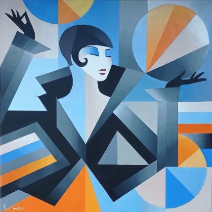 Painting Jongleuse by Gustavsen Karl | Painting Figurative Acrylic, Gluing Life style, Mode