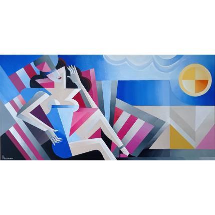 Painting Seaside by Gustavsen Karl | Painting Figurative Acrylic Marine, Mode, Nude